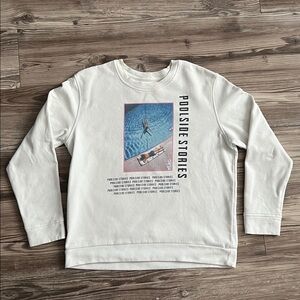 Maje x Slim Aarons Poolside Stories Screen-Printed Sweatshirt